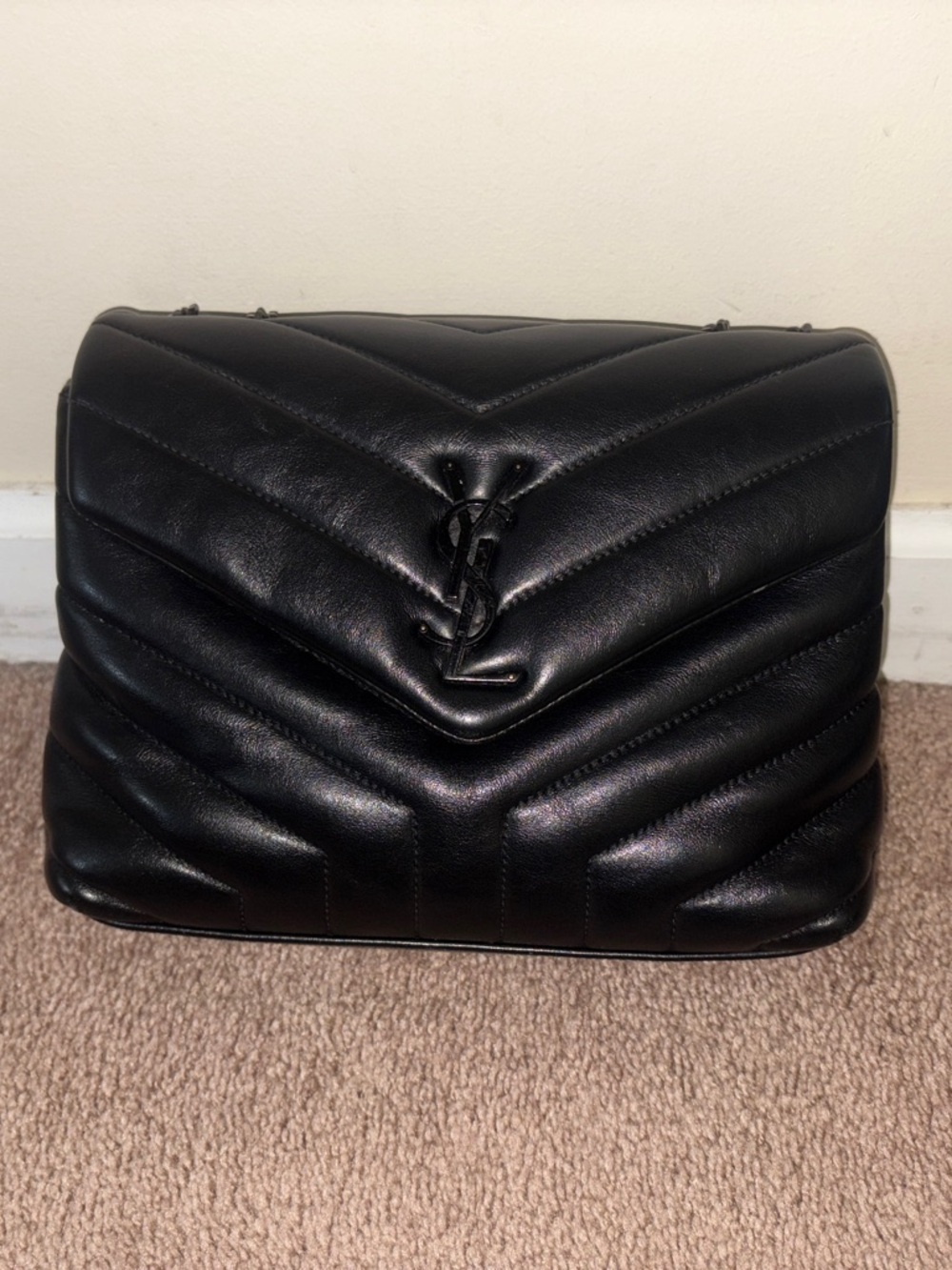 Saint Laurent Loulou Small YSL Shoulder Bag in Quilted Leather